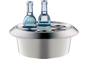 ‎ALFI alfi KONFERENZBOY, coconut white, Konferenzkühler aus Kunststoff mit Edelstahlabdeckung, Tischkühler für 6 Flaschen bis 0,33l, Aktivkkühlung mit Kühlakku, Bewirtung für Meeting, Konferenz, BPA-frei