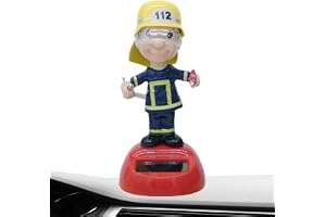 Solskakande dekorationer för bil, soldansande figurer, soldriven brandman, nyhet soldrivna dansfigurer, skrivbordsdekoration dansfigurer