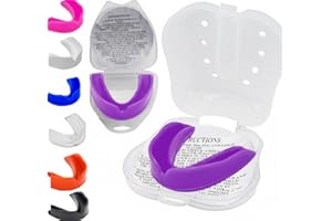 ZIPPERLIME Mouthguards for Sports Gum Shield Adult Senior Professional Mouth Guard Boxing Jaw Protection Case Rugby Martial Arts Judo Karate MMA Muay Thai Hockey Football Sport Mouthguard Lacrosse Men Women