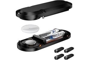 DUHESIN Batteriehülle für AirTag (4er-Pack) – 4-in-1: Aufhängen, Magnetisch, Haften und Aufbewahren. Verwenden Sie Zwei AA-Batterien. Über 14-mal mehr Kapazität als CR2032, wasserdicht
