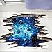 Produktbild Kekeyt 3D Cosmic Space Galaxy Wall Stickers Kids Rooms Baby Bedroom Home Decoration Decals Fooor Murals