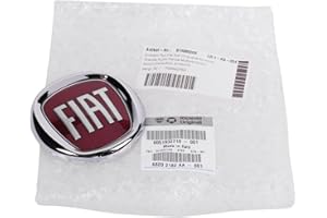 Emblème Logo d'origine Fiat avant argenté rouge blanc broché 51932710