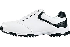 PGM Scarpe da Golf Impermeabile Anti-Scivolo con Picchi per Gli Uomo
