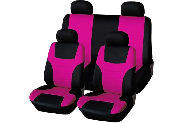 HotYou Housse de Siège Auto Universelle Coussins pour Siège Voiture,Auto Protecteur de siège, Couvre Siège Voiture, Siège de Housse de Voiture,Amovible et Lavable,Rose