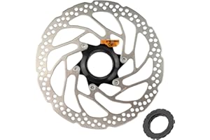 Yongness Disque de frein à verrouillage central pour vélo, rotor 160 mm compatible avec disque de frein à disque Shimano SM-RT30 avec couvercle de verrouillage, adapté aux vélos de route, VTT, BMX