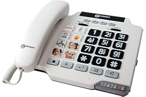Geemarc Photophone 100 przycisków fotograficznych, niedosłyszalny telefon dla seniorów, wersja niemiecka
