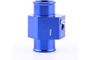 KEENSO Adaptateur de Capteur de Température, Keesno Sonde Température de l'Eau Tuyau Universel en Alliage Aluminium Joint de Tuyau de Radiateur Bleu 26mm - 40mm(32mm)