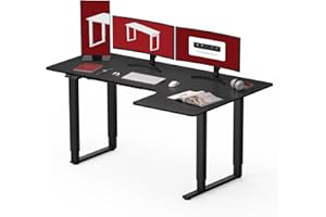 ‎SANODESK SANODESK Höhenverstellbarer Schreibtisch (180x110 cm) - L-förmiger Schreibtisch höhenverstellbar mit Dual Motor, Memory-Steuerung (Schwarz)