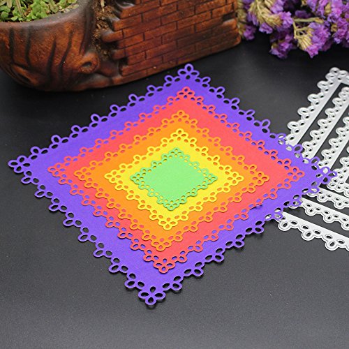 Amazingdeal365 5 PCS Briefmarken Schneiden stirbt Schablonen Papier Kart Tagebuch Scrapbooking - 5