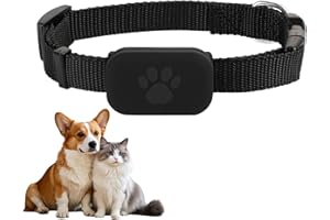UOEONR Gato Tracker, Collar GPS Gato Perro, Rastreador GPS C Hat Compatible con iOS/Android, Bluetooth 5.2, GP S Tracker impermeable, para gatos, perros pequeños y medianos (negro)