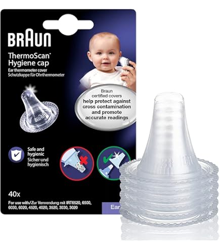 Lot De 40 Embouts Jetables Pour Thermomètre Auriculaire Braun Thermoscan - Neuf Transparent