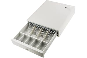 CABLEMATIC BeMatik - Cajón portamonedas Beige automático RJ11 para Impresora TPV POS para Billetes y Monedas