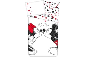 JERRY FABRICS Disney Minnie Mouse in Love Partner - Funda de edredón para 135/140 x 200 cm