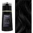 Nova Hair Dye Shampoo,Plant herbs Instant Dye Shampoo for Men & Women-Quick,Easy,and Safe Hair Color Solution with Gray Coverage-Ammonia-Free (Black)