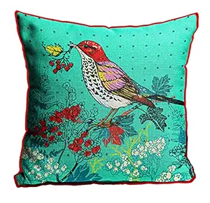 DreamVio Jute Exclusive Decorative Throw/Pillow Covers, Cushion Covers for Living Room, Bed Room, Sofa,Chairs Pack/Set of 1 (Multicolour, Size 16 x 16 Inches)