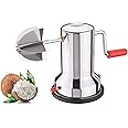 8Bit Stainless Steel Coconut Scraper | Coconut Scrapper for Kitchen | Vacuum Base Coconut Scraper (Silver)