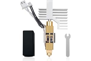 UNITAK3D Ulepszony Ceramiczny Hotend, Wysokotemperaturowa Głowica Ekstrudera na Zastępstwo z Dyszą 0,4mm z Mosiądzu-Stali Utwardzanej i Osłoną Silikonową Compatible with ELEGOO Centauri Carbon