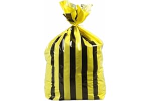 GV HEALTH 20L Small Tiger Stripe Polythene Offensive Waste Bags (50 Bags)