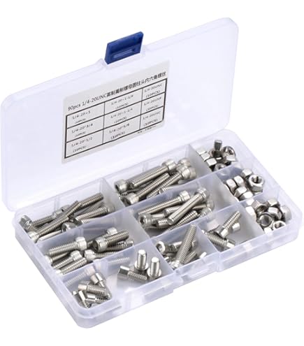 100 Viti Esagonali Viti Tappo Testa Piatta 4-40 X 1/4, Acciaio Grado 8, Finitura Nera - 100 Pezzi - Per Fissaggi Resistenti Fritz 4060 - Foto 13