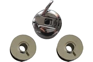 MIMAQUINA.ES CANILLERO + 2 CANILLAS METALICAS compatibles con Alfa, Lervia, Elna, Sigma, Singer, Necchi, Carrefour Home