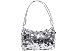 DIFLAX Clutch Silber Glitzer Pailletten Tasche Schultertaschen Abendtasche Damen Hohe KapazitäT Mit ReißVerschluss Handtasche FüR Prom Hochzeit Party Bankett
