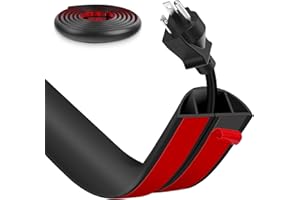 YOUSHANGRO Passe Cable Sol Cache Fil Électrique Auto-Adhésif 3M - Petit Canal de Câble Flexible en PVC pour Bureau, Maison, Concert - Protection des Fils et Prévention des Trébuchements