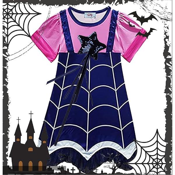 Disguise Disney Vampirina Classic Girls Costume - Dress, Headpiece & Gloves (Size X-Small/3T-4T)