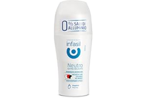 Infasil Neutro Extra Delicato, Deodorante Roll On con Formula Delicata che Lascia Respirare la Pelle, Efficace Fino a 24H, Formula Antimacchia, 50 ml