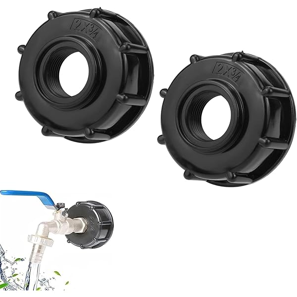 Lot De 4 Adaptateurs IBC 1" - Pour Raccorder Des Tuyaux Aux Réservoirs IBC De 1000 Litres