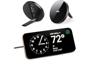 ESR HaloLock Kabelloses Ständer Ladegerät, Kompatibel mit MagSafe/iPhone 15/15 Plus/15 Pro/15 Pro Max and iPhone 14/13/12 Series/Magnetischer Hülle, 1,5m USB-C Schnellladekabel, Kein Adapter, Schwarz