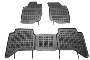 MTM Alfombrillas Goma para Toyota Hilux 2006-2011, Tipo Cubeta a Medida Antideslizante con Borde 5 cm, cód. 3D 8309