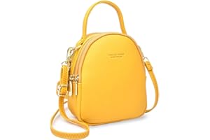 PORRASSO Mini Mochila Mujer Moda Bolso Muchacha Impermeable Bolsa de Hombro con Orificio para Auriculares Cuero Daypack Viaje Cita Mochila Pequeña