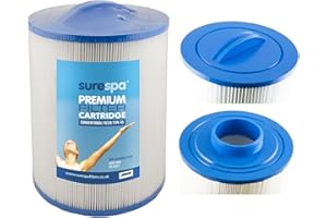 Surespa Hot Tub Filter - Replaces Unicel 56CH-502, Pleatco PAS50SV, SC720, Darlly 60506, Magnum AR50 50 sq ft Hot Tub Filter Type 45 for Artesian Spas