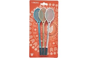 Pigna, Set 3 penne,inchiostro gel a forma di racchetta, Sinner