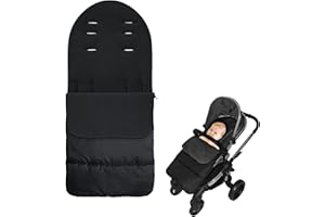 KAKBRT Saco para Silla de Paseo,Sacos Carrito Bebe,Sacos de Abrigo para Carritos Impermeable y Transpirable,Sacos Carrito Bebe Invierno Extraíble,Saco Polar Universal Para Silla de Cochecito (A)