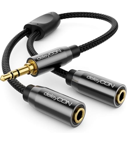 Cavo Sdoppiatore Audio 2.5mm - Da Maschio A Doppia Femmina 4 Poli