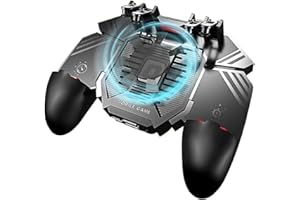 Ozkak Mobile Controller Smartphone Handy Gaming Gamepad mit Lüfter, 4 Triggers L1R1 Game für PUBG COD Android iOS iPhone