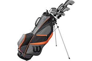 WILSON Golf 2019 Mens X31 Complete Steel Shaft Package Set Stand Bag - RH Steel Stand Bag Black/Grey/Orange