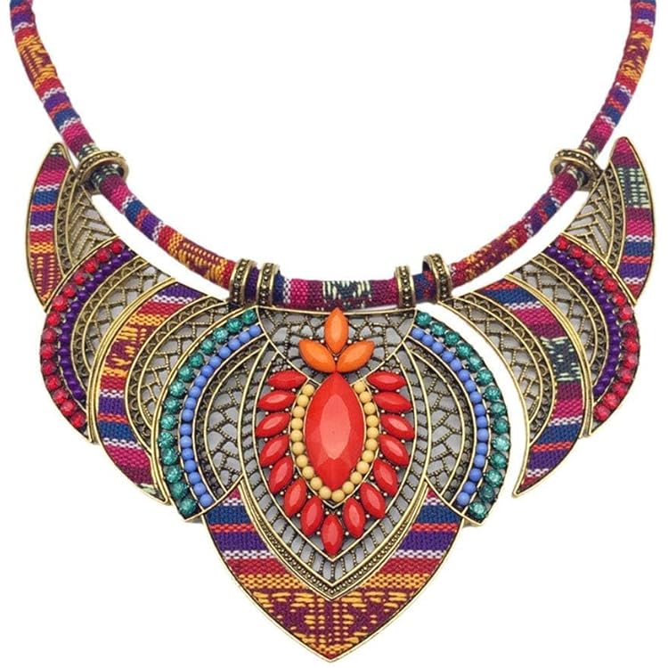 CIMAXIC Boho Holzperlen Halskette - Handgefertigter Ethnischer Schmuck Für Festival & Alltag