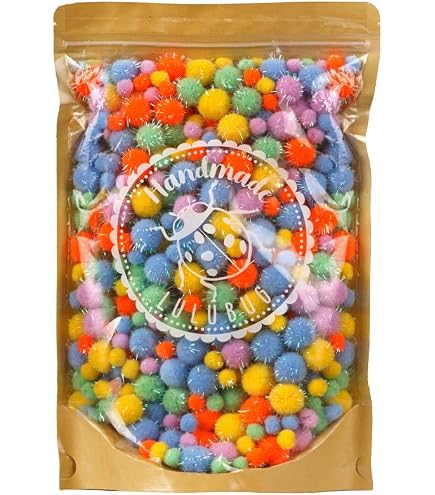 Ouligay 240 Stück Pompons Zum Basteln Pastell, 15m Produktbild-Vorschau 4