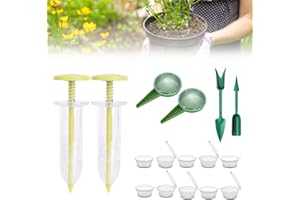 Koonafy Mini Seed Spreader, Seed Planter Tool Mini Seed Spreader Seed Planter, 16PCS Mini Seed Spreader Handheld Manual Seedlings Dibber Garden Seeder Sowing Seeds Dispenser Set (Yellow)