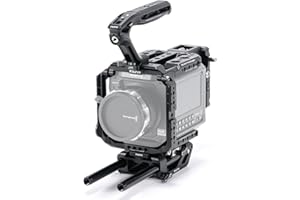 Tilta Pyxis 6K Cage de Caméra Compatible avec Le Kit Pyxis 6K Pro avec Poignée Supérieure, Plaque de Base, Plaque de Batterie - Montage en V ES-T21-B-V