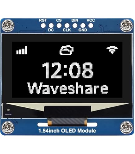 Écran OLED 1.3 Pouces Pour Raspberry Pi / Jetson Nano - 128x64 Pixels, Joystick & Boutons, Interface SPI/I2C