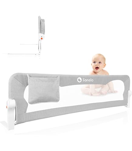 CCLIFE Sponda Letto Di Sicurezza Per Bambini 190cm Altezza Regolabile 74-88cm