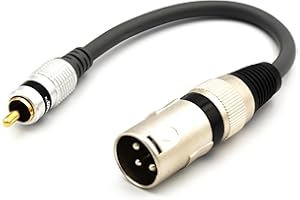 VITALCO Adattatore da XLR femmina a RCA, microfono a 3 poli su cavo audio RCA