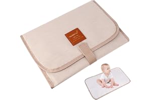 MUNSESI Portable Baby Changing Mat, Foldable Waterproof Travel Nappy Changing Mat, Lightweight Wipeable, Skin-Friendly Fabric, Travel Baby Changer Pads for Home and Outdoor Use