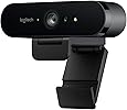 Logitech Brio Stream Webcam, Ultra HD 4K Streaming Edition, 1080p/60fps Hyper-Fast Streaming, Wide Adjustable Field of View for Gaming, Works with Skype, Zoom, Xsplit, Youtube, PC/Xbox/Laptop - Black