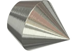 Flairdeco Endstücke für 12 mm Ø Gardinenstange, Doppelkegel, Edelstahl, 2 Stück