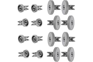 Lummar Set ruote lavastoviglie Rex Techna Zanussi Aeg Favorit Juno Privileg Fortschritt Quelle, 16 ruote cestello inferiore superiore