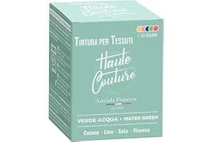 HAUTE COUTURE - Colorante Per Tessuti Verde - 350g - Verde Acqua - Tutto in uno - Pronta all'uso per Abbigliamento e Tessuti